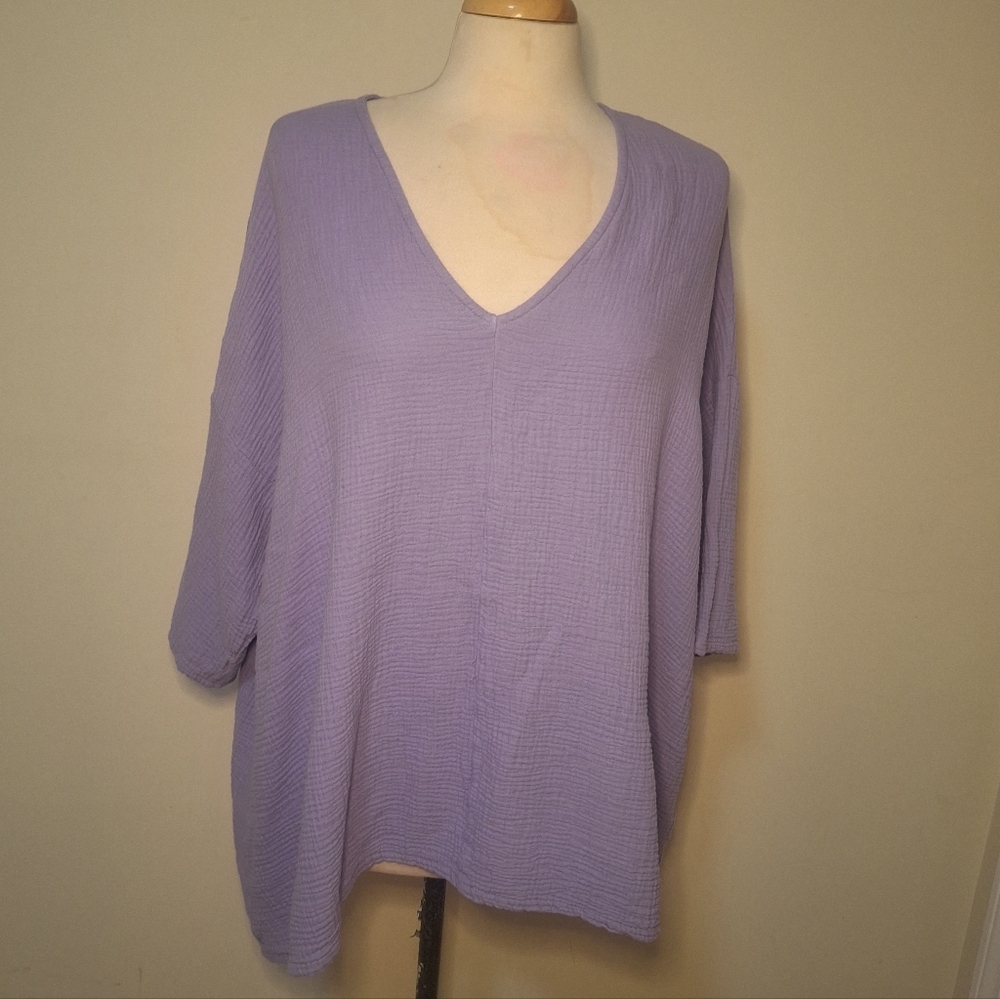 Bryn Walker Gauze Bax Shirt NWT Color Malva Size M